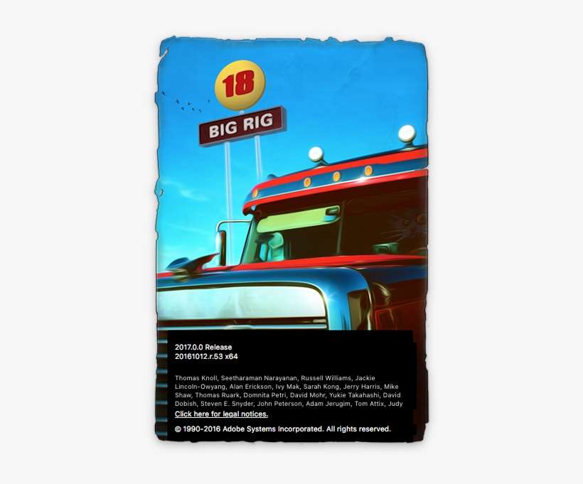 "big Rig" - Photoshop Cc 2017 Big Rig, transparent png download