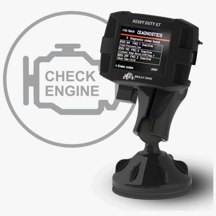 Bully Dog Big Rig Heavy Duty Gt - Check Engine Warning Light, transparent png download