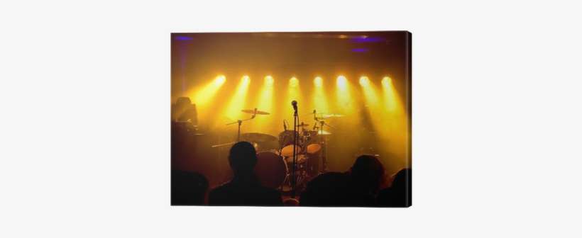 Empty Stage At Concert, Yellow Stage Lights Canvas - Yellow Stage Lights, transparent png download