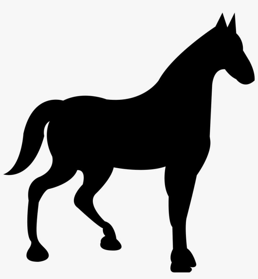 Race Horse Black Silhouette - Animales En Silueta Negra, transparent png download