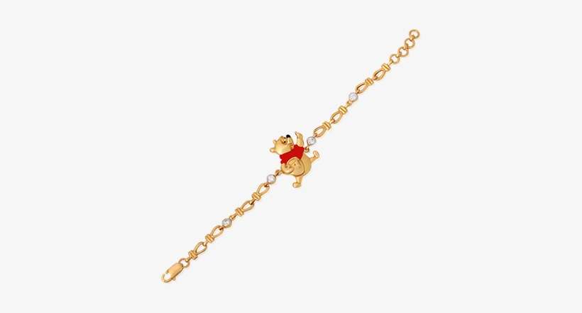 'winnie The Pooh' Gold Enamel Bracelet - Gold Bracelet Designs With Weight, transparent png download