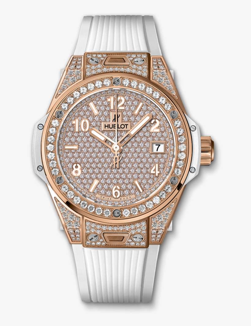 Big Bang One Click King Gold White Full Pavé - Hublot 465 Sx 9010 Rx 1604, transparent png download