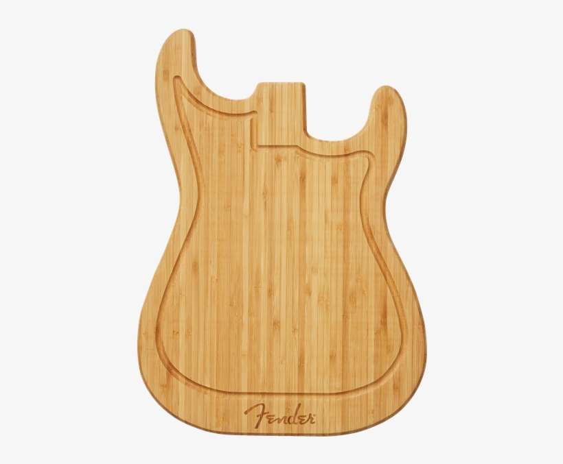 Fender Stratocaster Cutting Board Natural, Brand New - Fender Stratocaster Bamboo Cutting Board, transparent png download