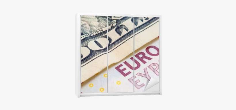 One Dollar Bill And Ten Euro Wardrobe Sticker • Pixers® - Photograph, transparent png download