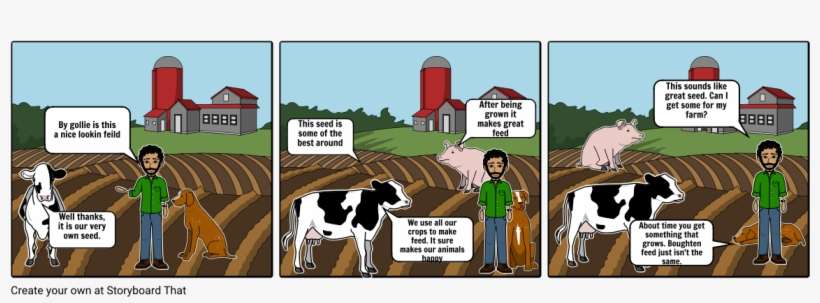 Farm Animal Selling Feed - Comics, transparent png download
