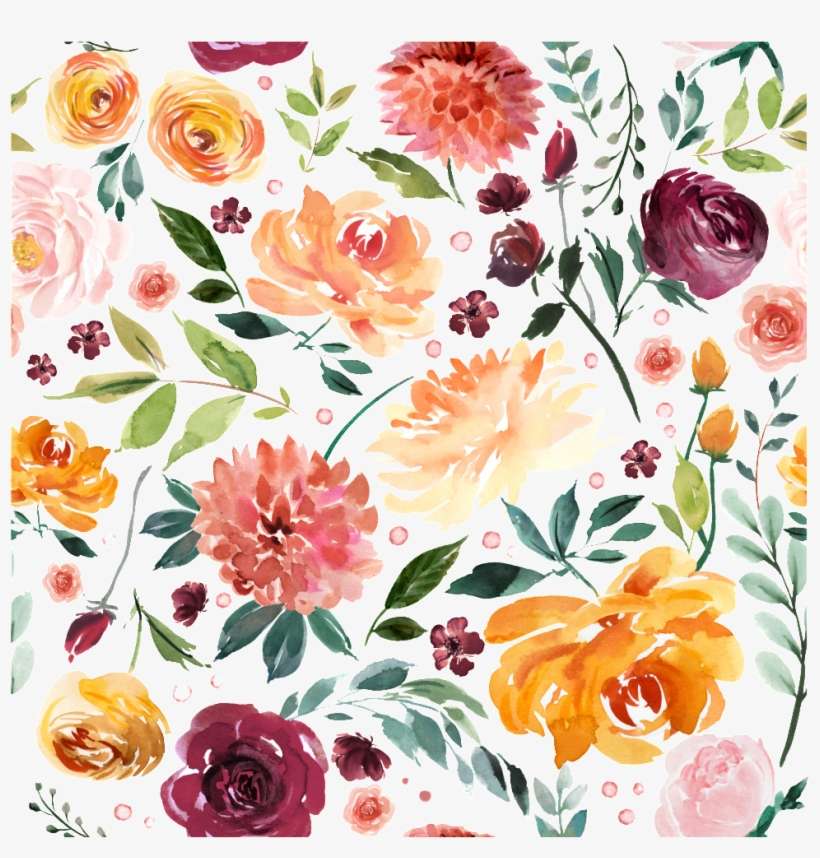 Colorful Color Flowers Transparent - Floral Binder Printable Covers, transparent png download