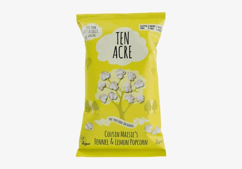 Cousin Maisie's Fennel And Lemon Popcorn - Ten Acre Fennel And Lemon Popcorn 28g (1 X 28g), transparent png download
