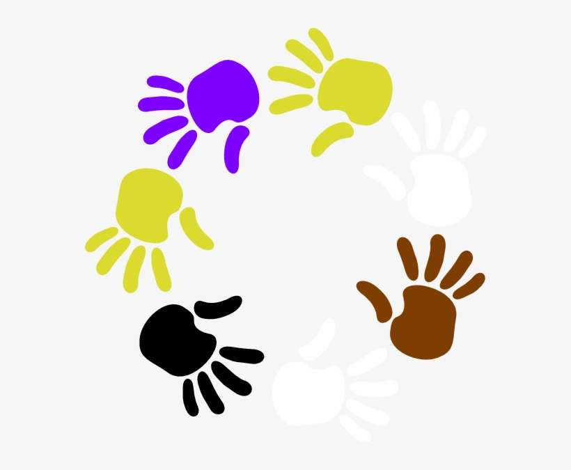 Circle Of Hands Svg Clip Arts 576 X 595 Px, transparent png download