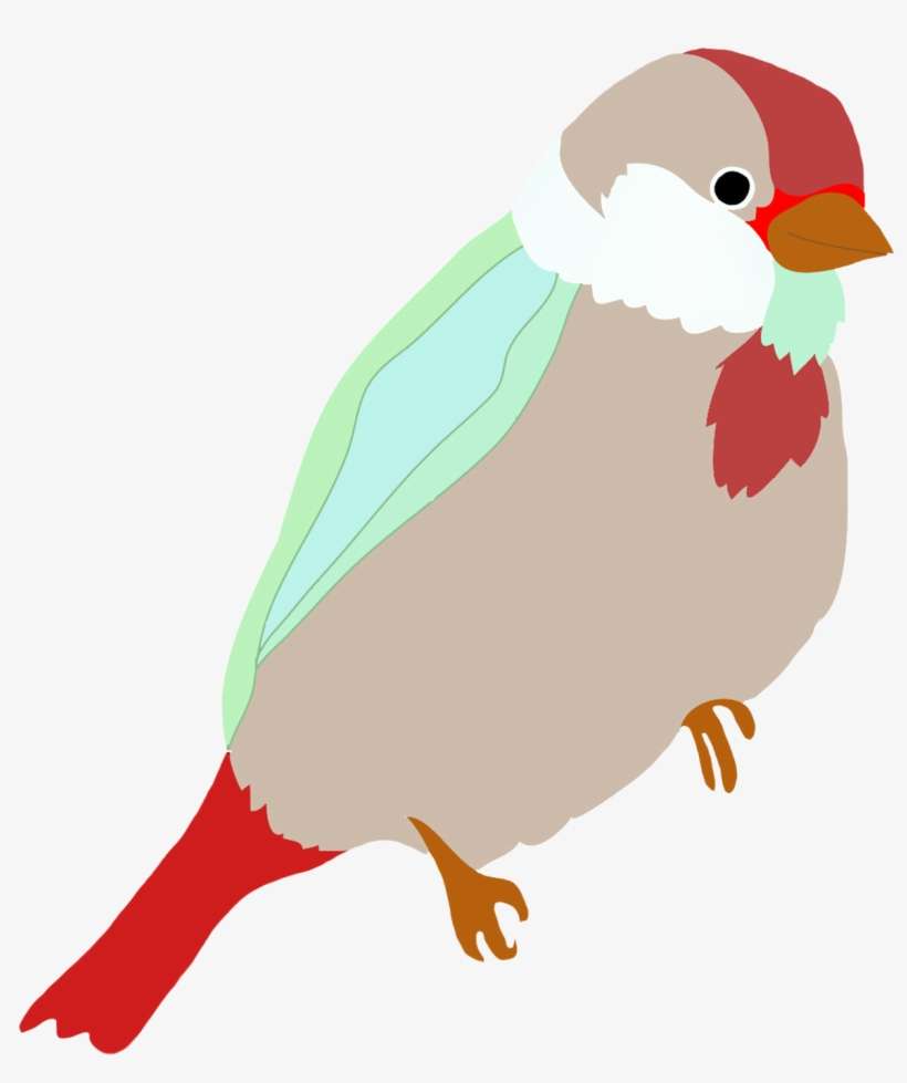 Dompaplike Bird With Colors, Sparrow Colored - Drawing, transparent png download