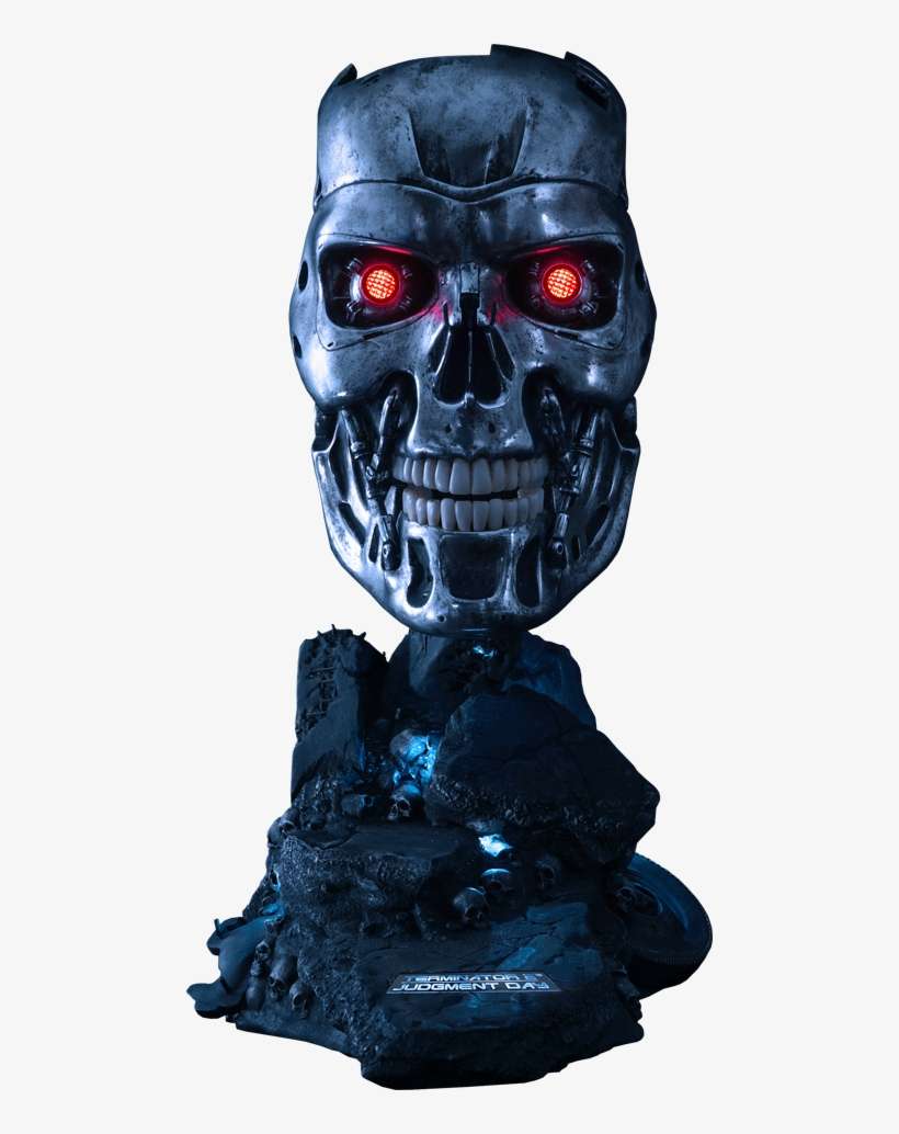 18" Terminator Life Size Bust T 800 Endoskeleton - Endoskeleton, transparent png download