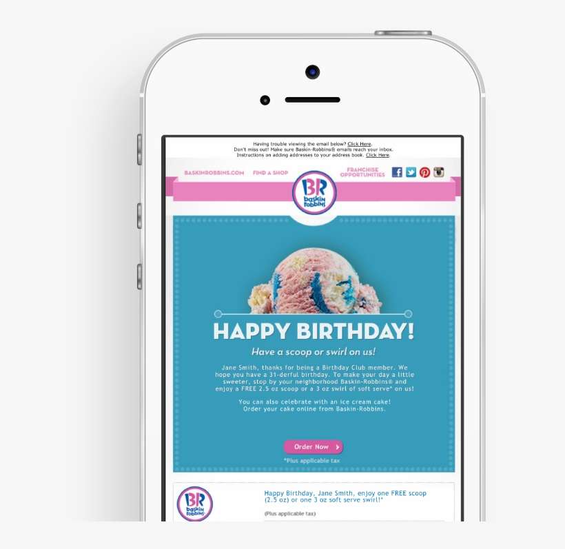 Valid At Participating U - Baskin Robbins Have A Scoop And Swirl, transparent png download