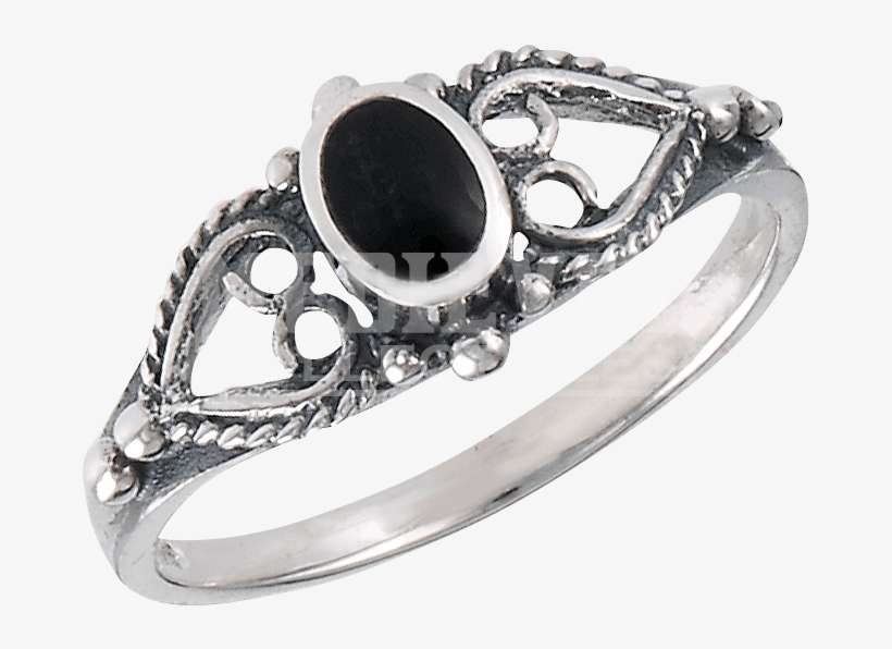 Classic Onyx Scrollwork Ring - "classic Onyx Scrollwork Ring", transparent png download