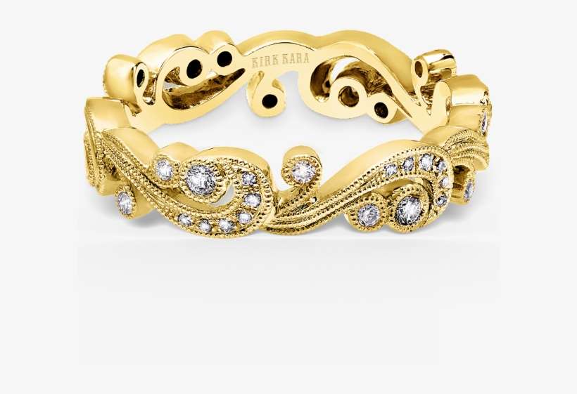 Kirk Kara "angelique" 18k Yellow Gold Scrollwork Diamond - Kirk Kara 14k Rose Gold Angelique Diamond Scrollwork, transparent png download