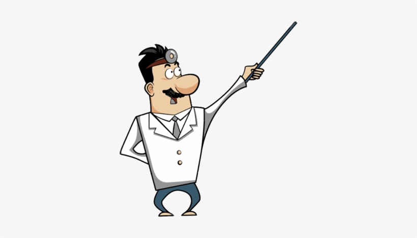 After Three Months, I Went Skiing - Doctor Pointing Cartoon, transparent png download