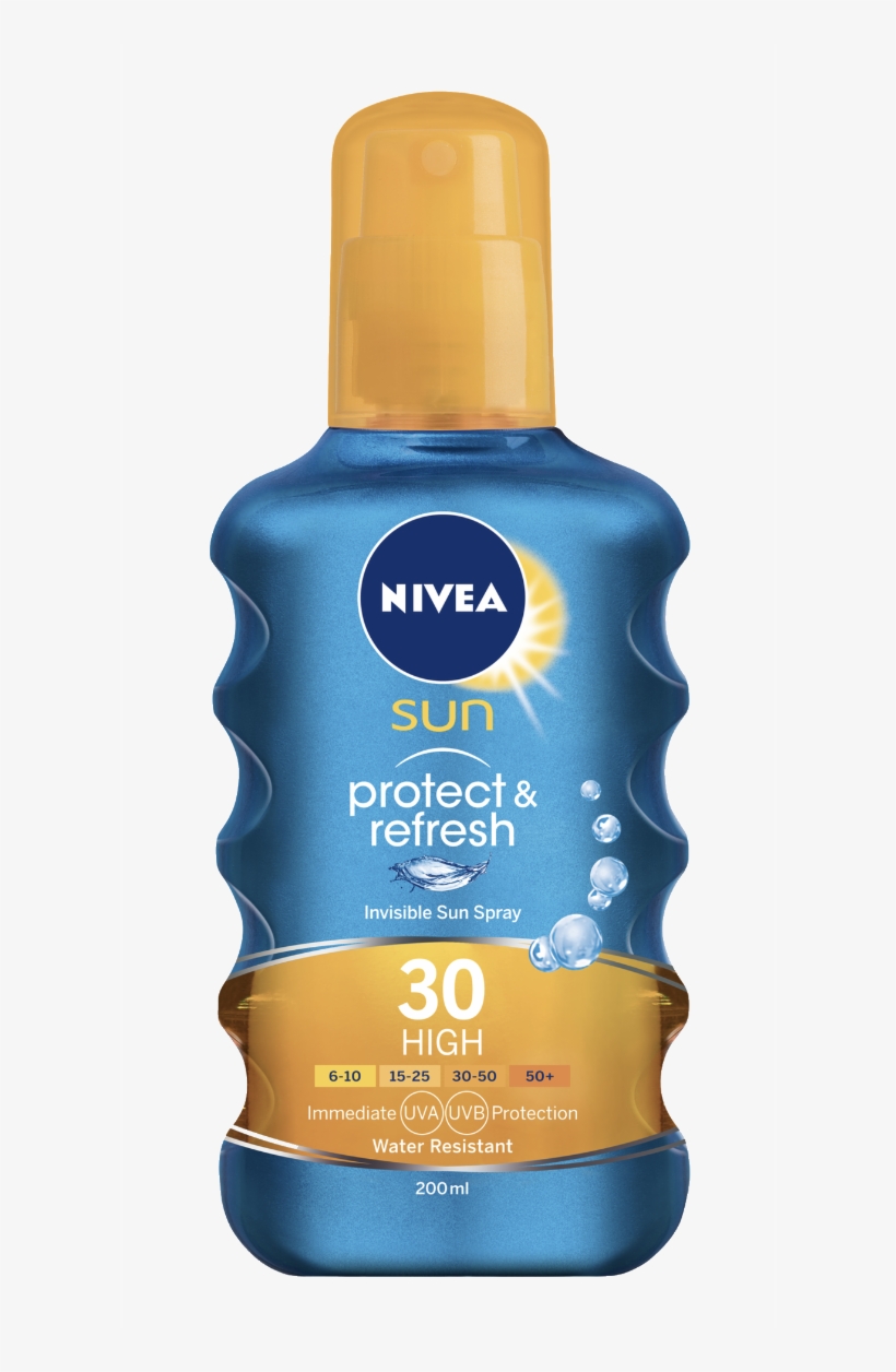 Nivea Sun Protect & Refresh Invisible Cooling Sun Spray - Nivea Protect And Refresh, transparent png download