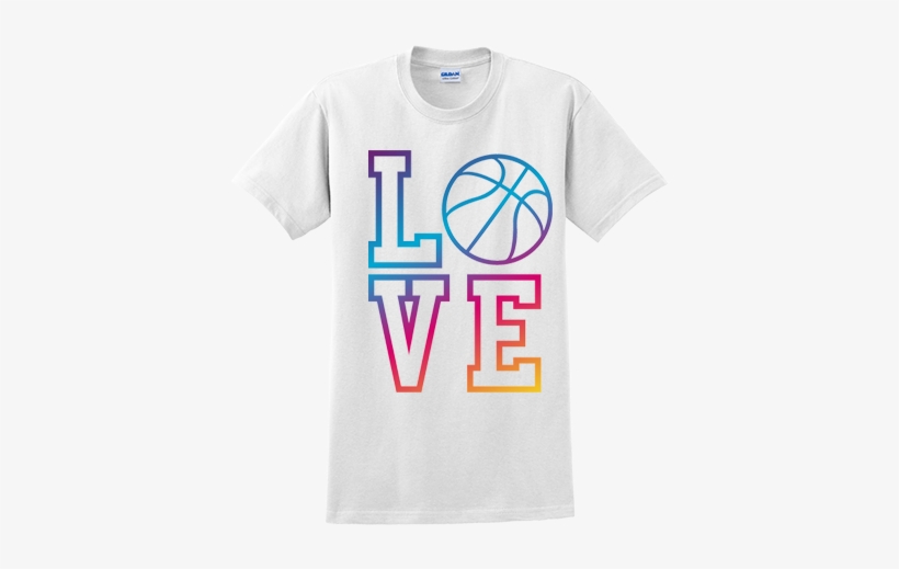 Love Basketball Glitter White T-shirt - K On T Shirt, transparent png download