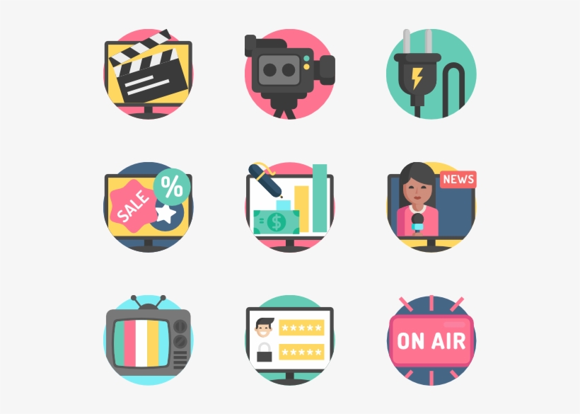 Television - Vintage Badge Logo Design, transparent png download