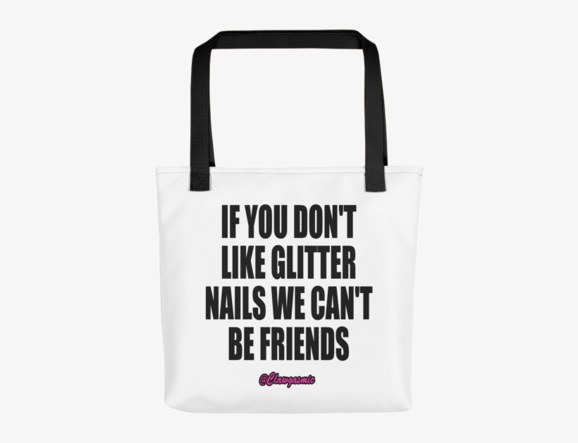 Don't Like Glitter Tote Bag [white] - If A Robot Does, transparent png download