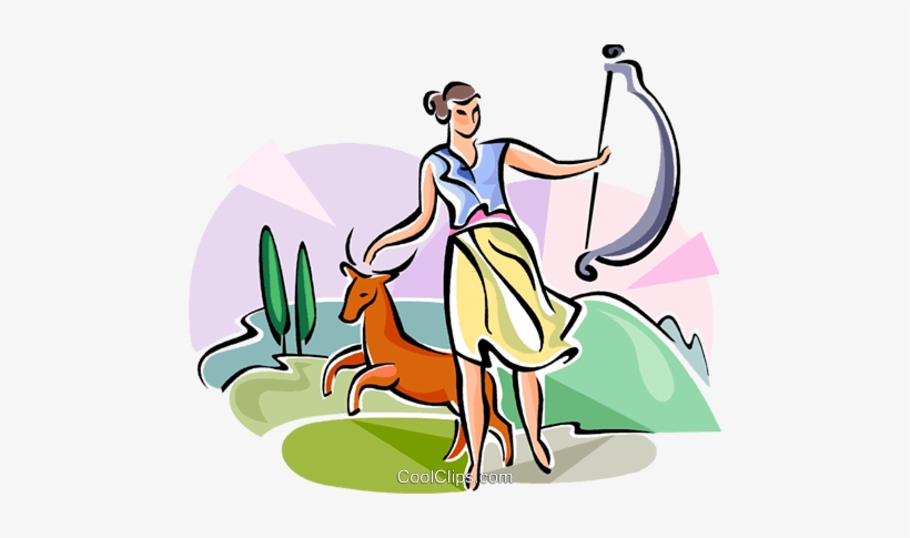 Greek Mythology Diana Royalty Free Vector Clip Art - Clipart Stonehenge, transparent png download