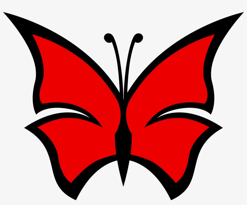Red Butterfly Clip Art - Colour Butterflies Clip Art, transparent png download