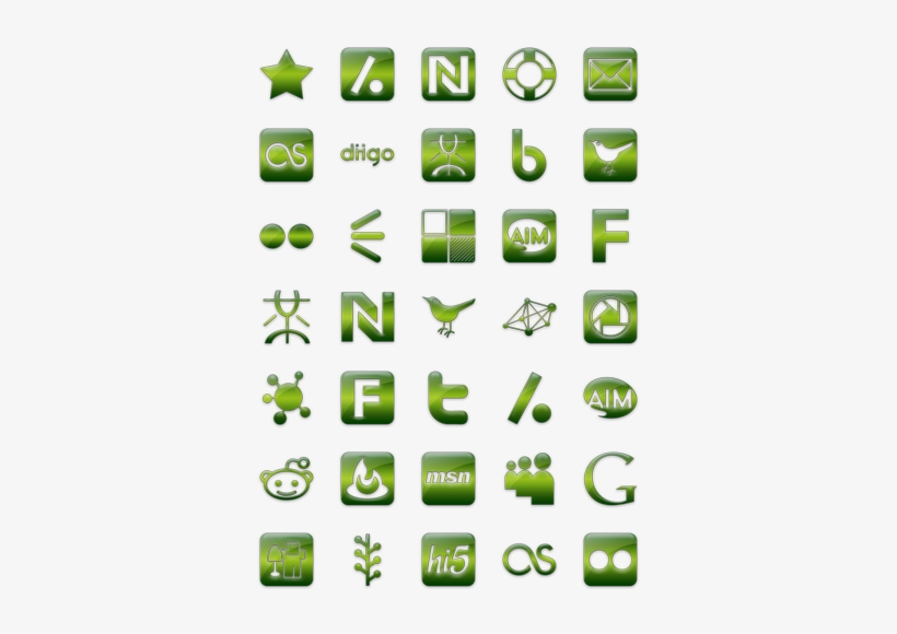 Green Jelly Social Media Icon Pack By Webtreatsetc - Social Media Icon Green Transparent, transparent png download