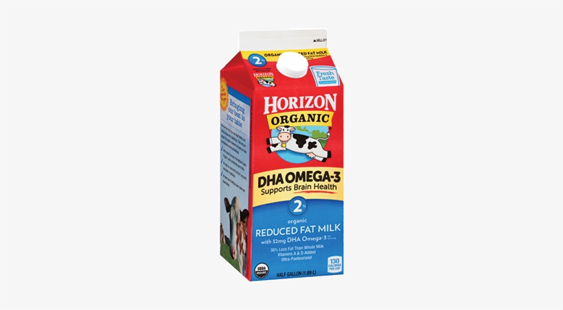 Horizon Organic 2% Milk, Half Gallon - Horizon Milk 2 Dha, transparent png download