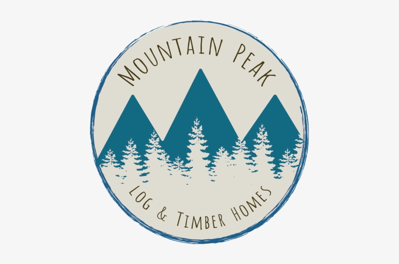 Mountain Peak Log And Timber Homes Logo - House, transparent png download