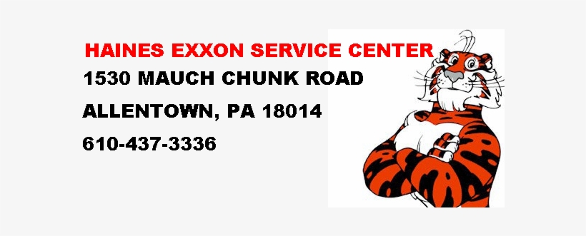Haines Exxon Service Center - Exxon Tiger, transparent png download