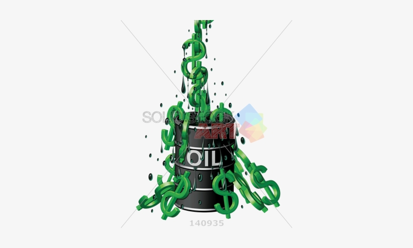 Oil Barrels With Money Sign, transparent png download