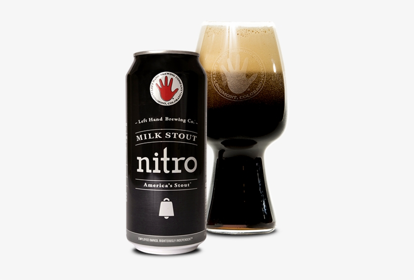 Creamy Milk Stout Nitro Right From The Can - Left Hand Milk Stout Nitro Can, transparent png download