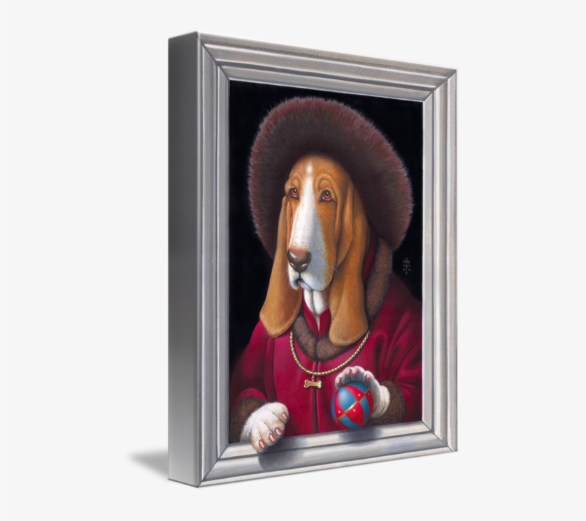 "dog With Ball Basset Hound" By Tara - Gallery-wrapped Canvas Art Print 11 X 14 Entitled 'dog, transparent png download