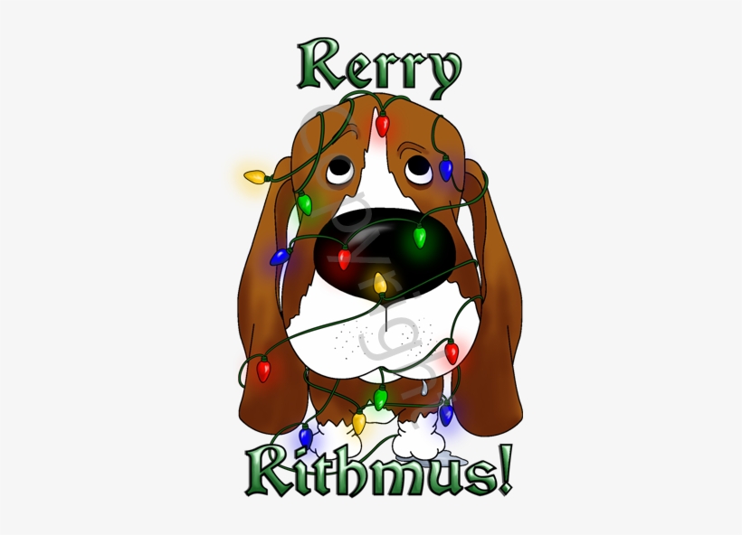 Basset Hound Rerry Rithmus Greeting Cards - Brnlablightsinside2x Puzzle, transparent png download