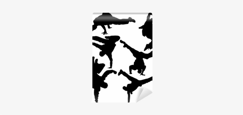 Silhouette Of Sequence Of Hip Hop Dancer, Vector Wall - Hip Hop Dancer Vector, transparent png download