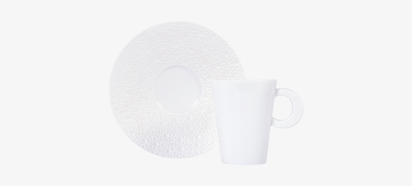 Bernardaud Ecume White Coffee Cup - Saucer, transparent png download