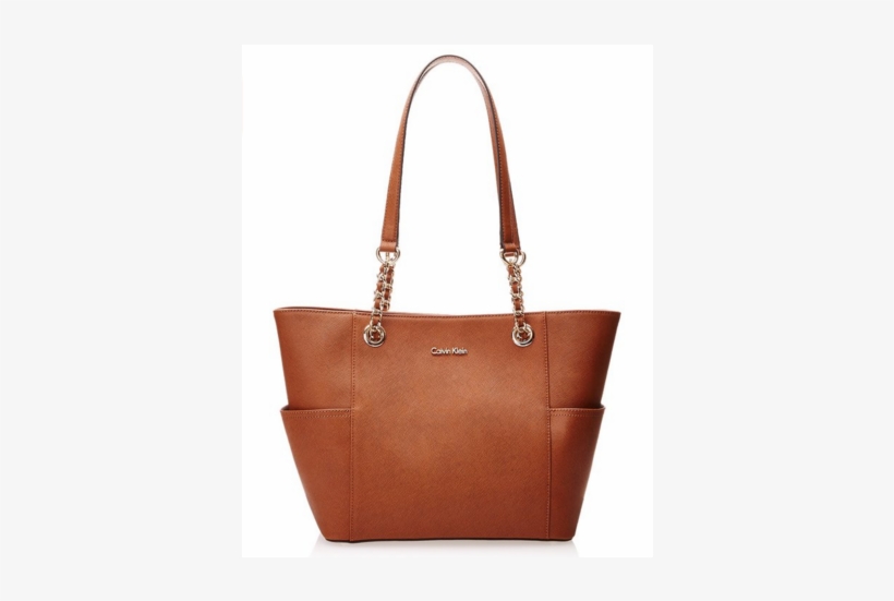 Calvin Klein Saffiano Leather Chain Tote - Calvin Klein Saffiano Leather Chain Shoulder Tote, transparent png download