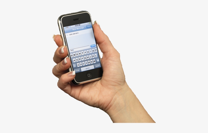 Automatically Receive Status Messages And Alarms Directly - Phone In Hand Texting, transparent png download