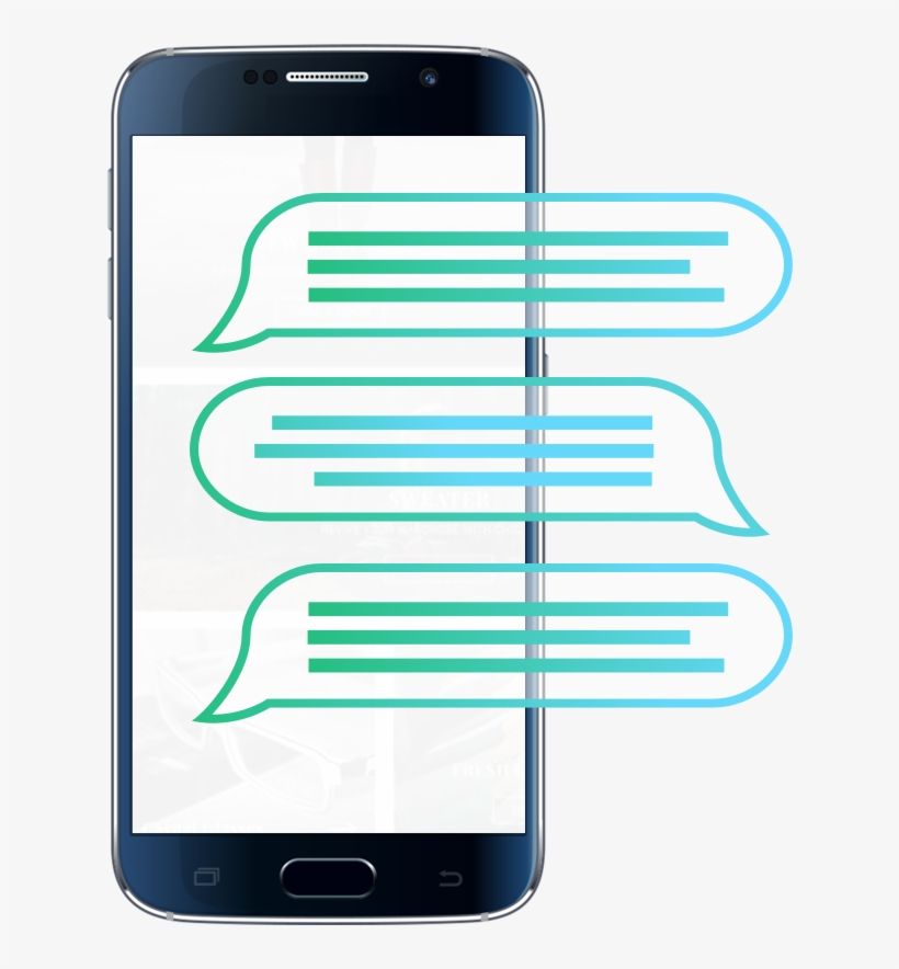 Phonesmsgraphic2x - Livechat, transparent png download