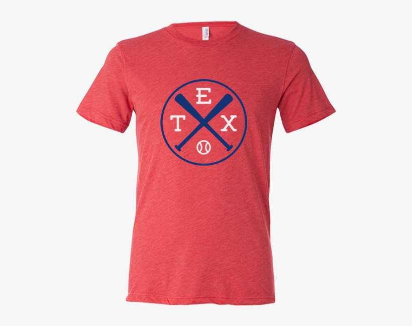 Tex Crossed Baseball Bats T-shirt - Bella + Canvas Howard Tri-blend Short Sleeve T-shirt., transparent png download
