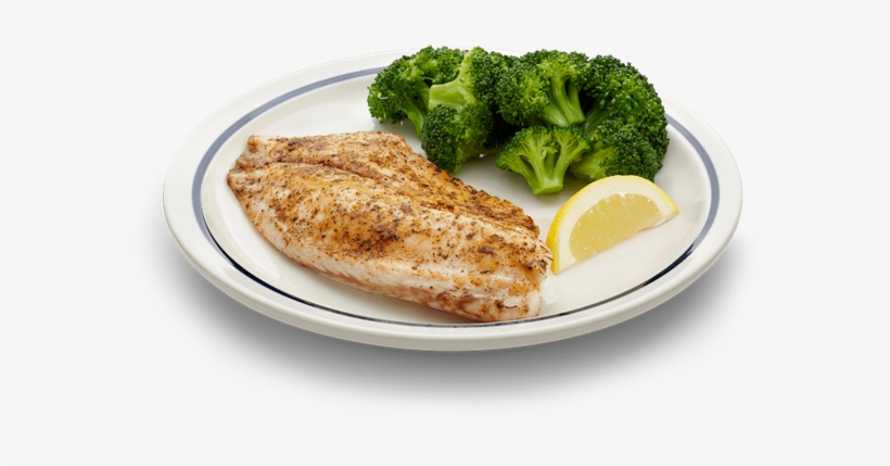 Pescado Y Brocoli - Pescado Frito Con Brocoli, transparent png download