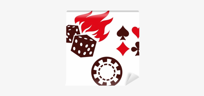Vector Gambling Items Dice, Playing Cards And Casino - Casino Token, transparent png download