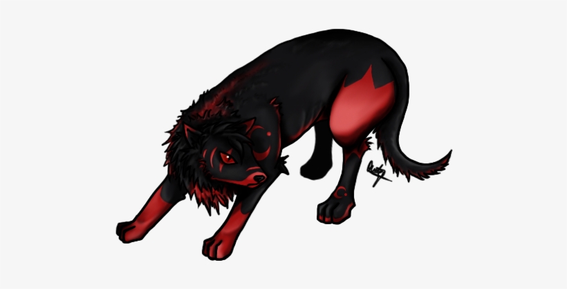 Drawn Werewolf Transparent - Black And Red Wolves, transparent png download
