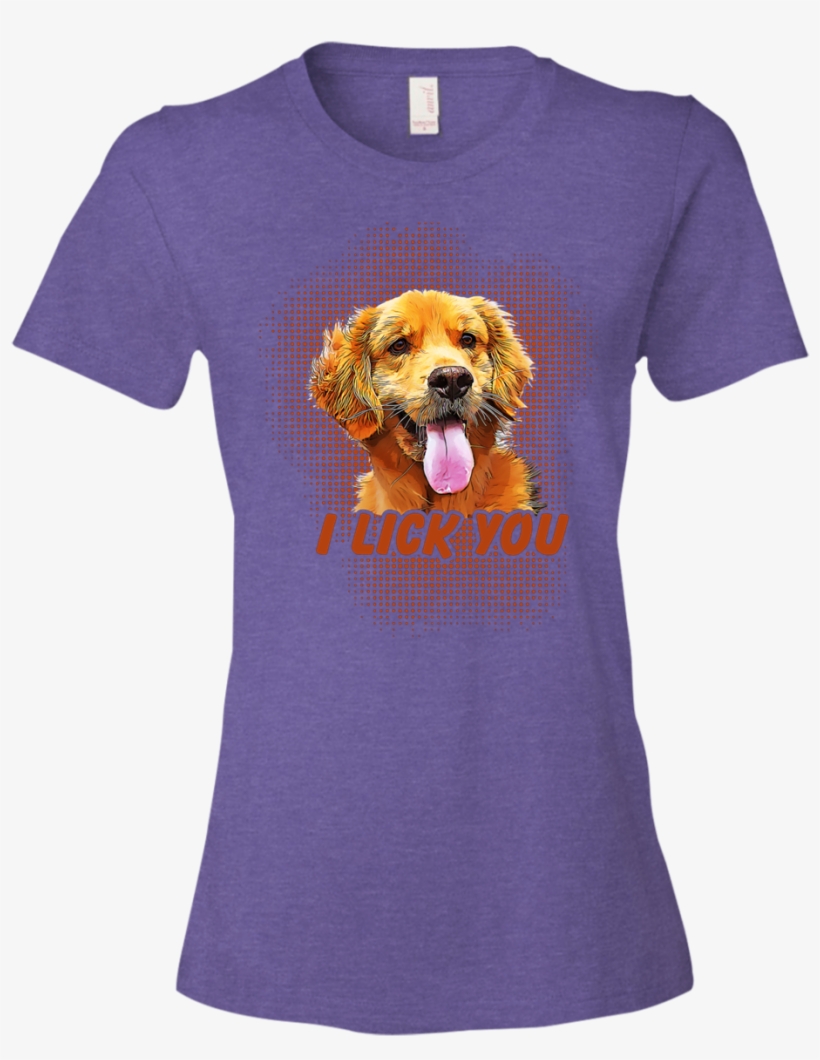 Dog Golden Retriever Pup Art 034 I Lick - T-shirt, transparent png download