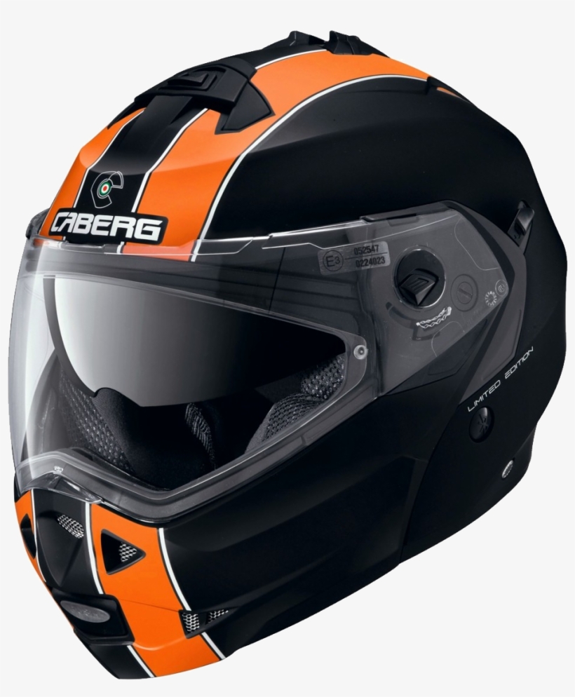 Motorcycle Helmet Png Image - Caberg Duke Legend Flip Front Helmet (matt Black/orange), transparent png download