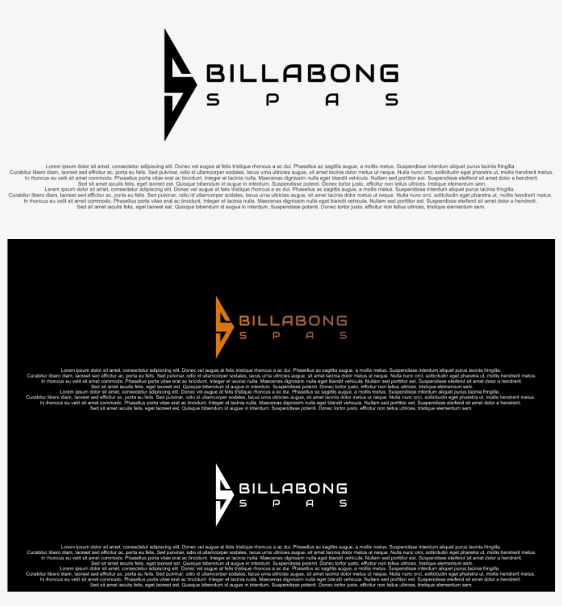 Logo Design By Gambir For Billabong Spas - Poster, transparent png download