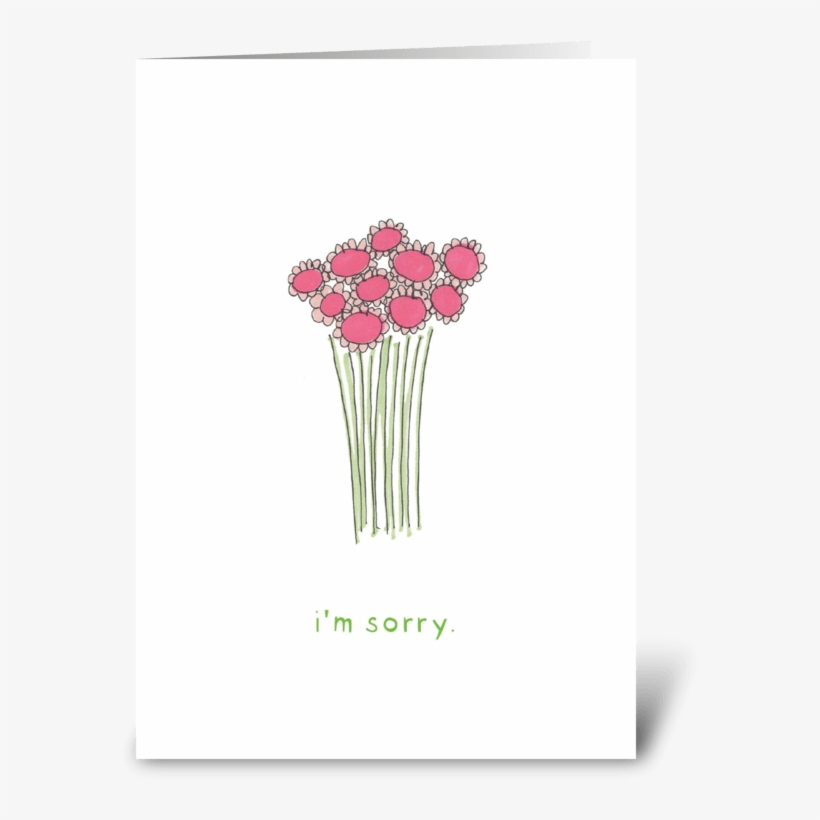 Pink Daisy-i'm Sorry Greeting Card - Greeting Card, transparent png download