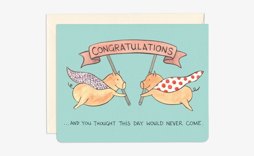 When Pigs Fly - Greeting Card, transparent png download