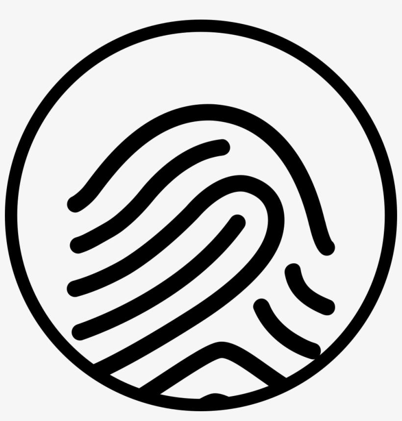 Fingerprint Mark In A Circle Shape Comments - Fingerprint, transparent png download