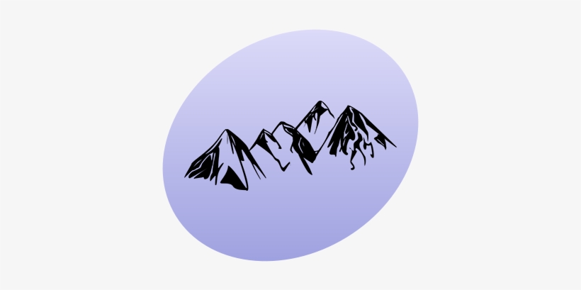 P Mountain Clipart - Black And White Mountain Clip Art, transparent png download