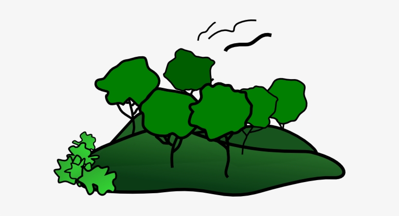 Mountain Clipart - Mountain With Trees Clipart, transparent png download