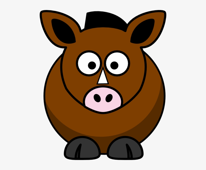 Horse Stripe Nose Clip Art - Cartoon Elk, transparent png download